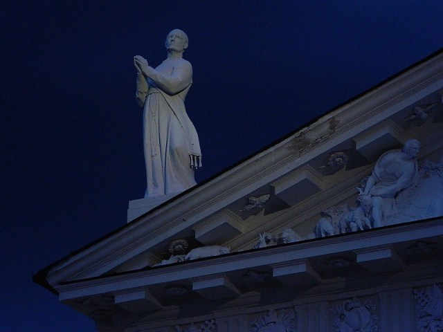 Vilnius cathedral at night 10