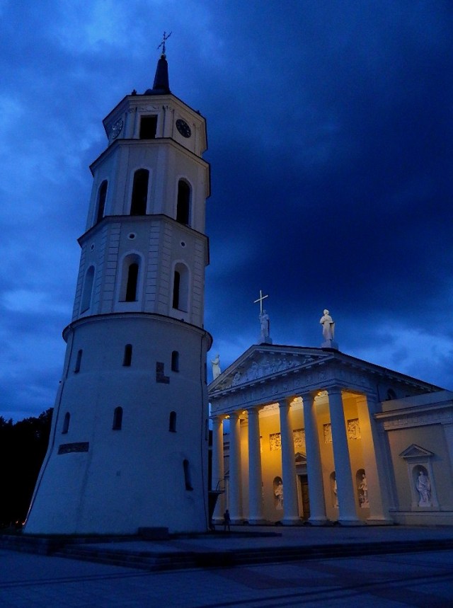 Vilnius cathedral at night 7