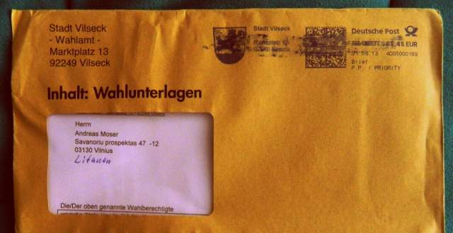 Wahlunterlagen BTW13