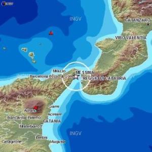 Messina earthquake map