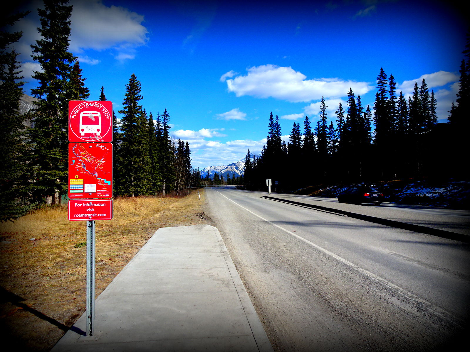 bus stop Canmore