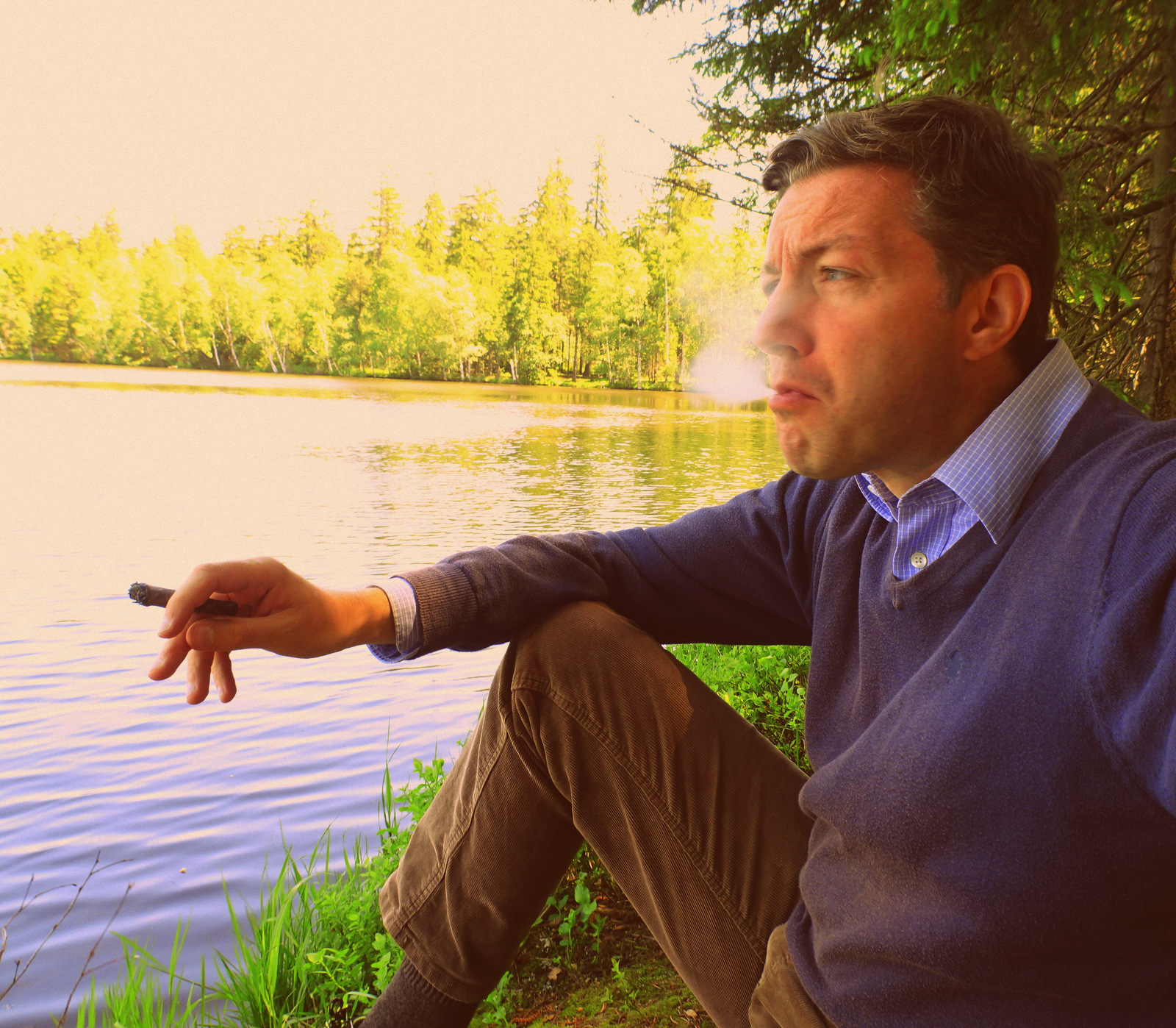 Zigarre am Glatzen-See