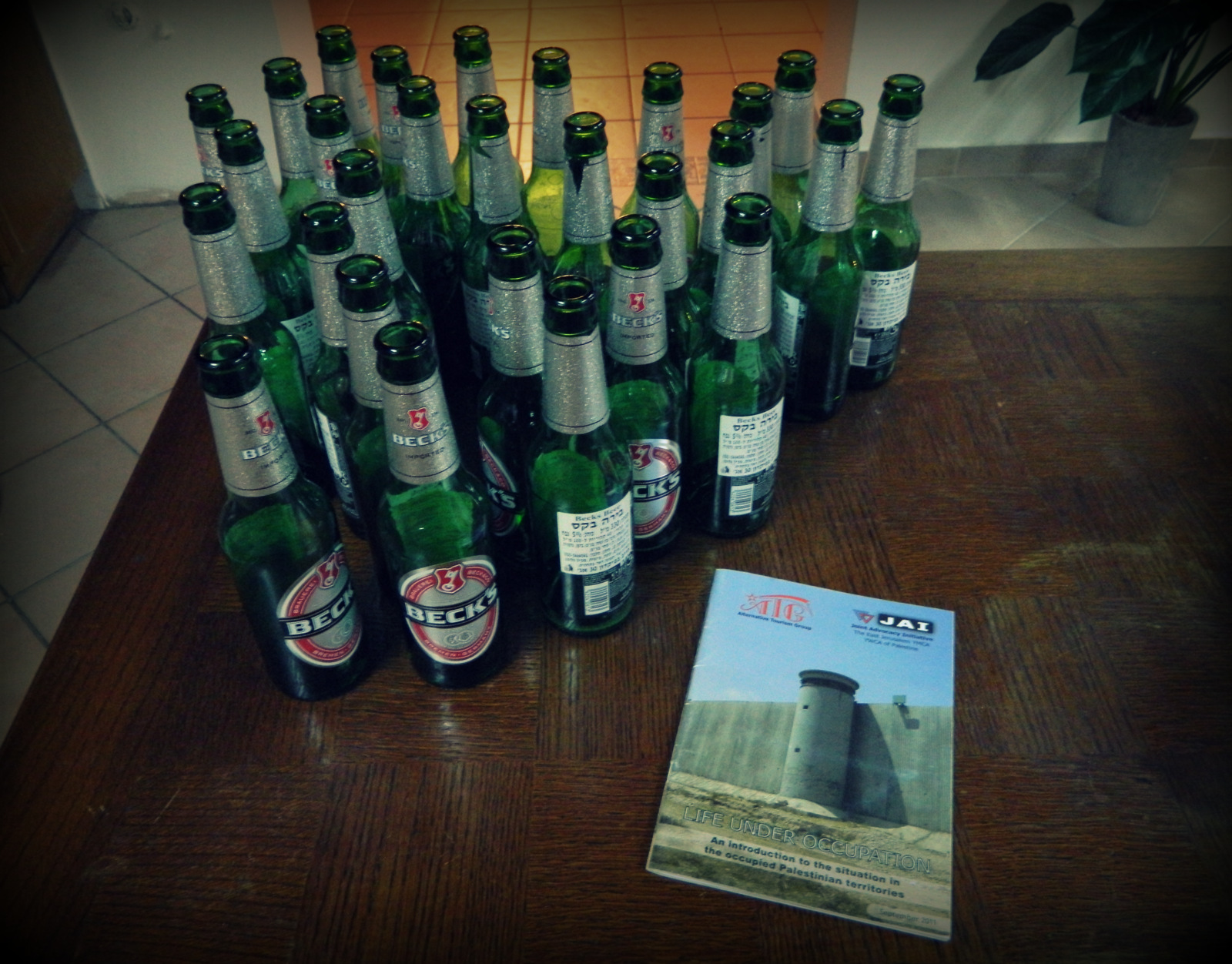 Al-Yakhour-Hostel Haifa beer bottles