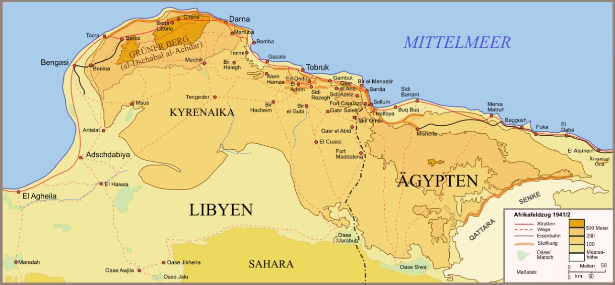 Qattara depression battle map